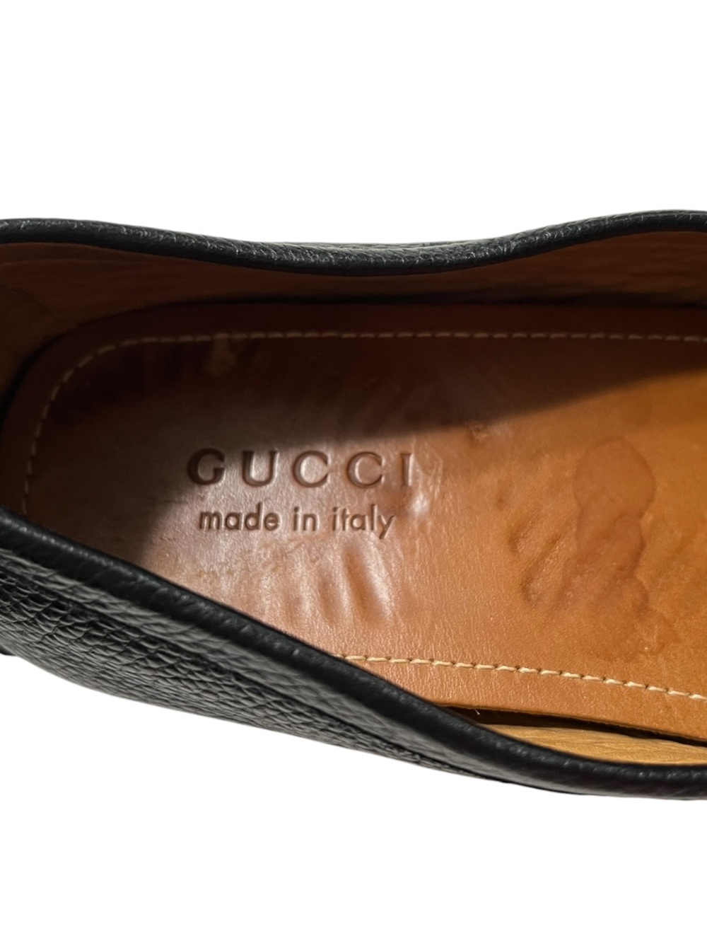 Men's Black Leather Gucci Slip-On Loafers - Picture 5 of 12